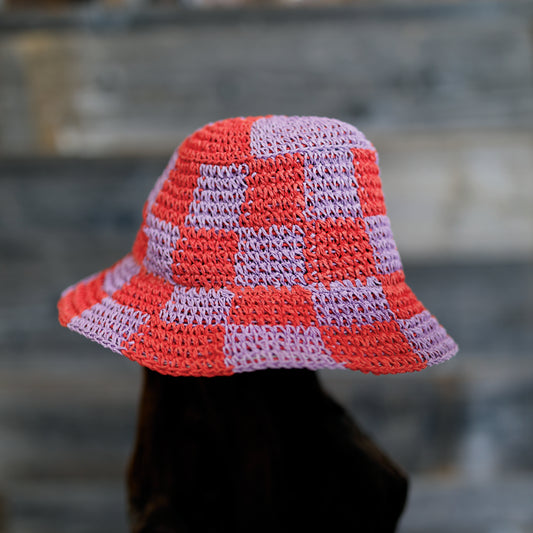 1982 Weaved Checkered Bucket Hat