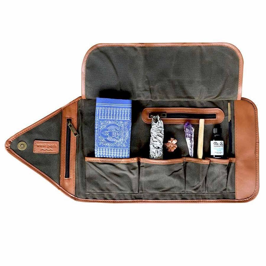 Canvas Roll-up Travel Clutch Organizer Multi-Use