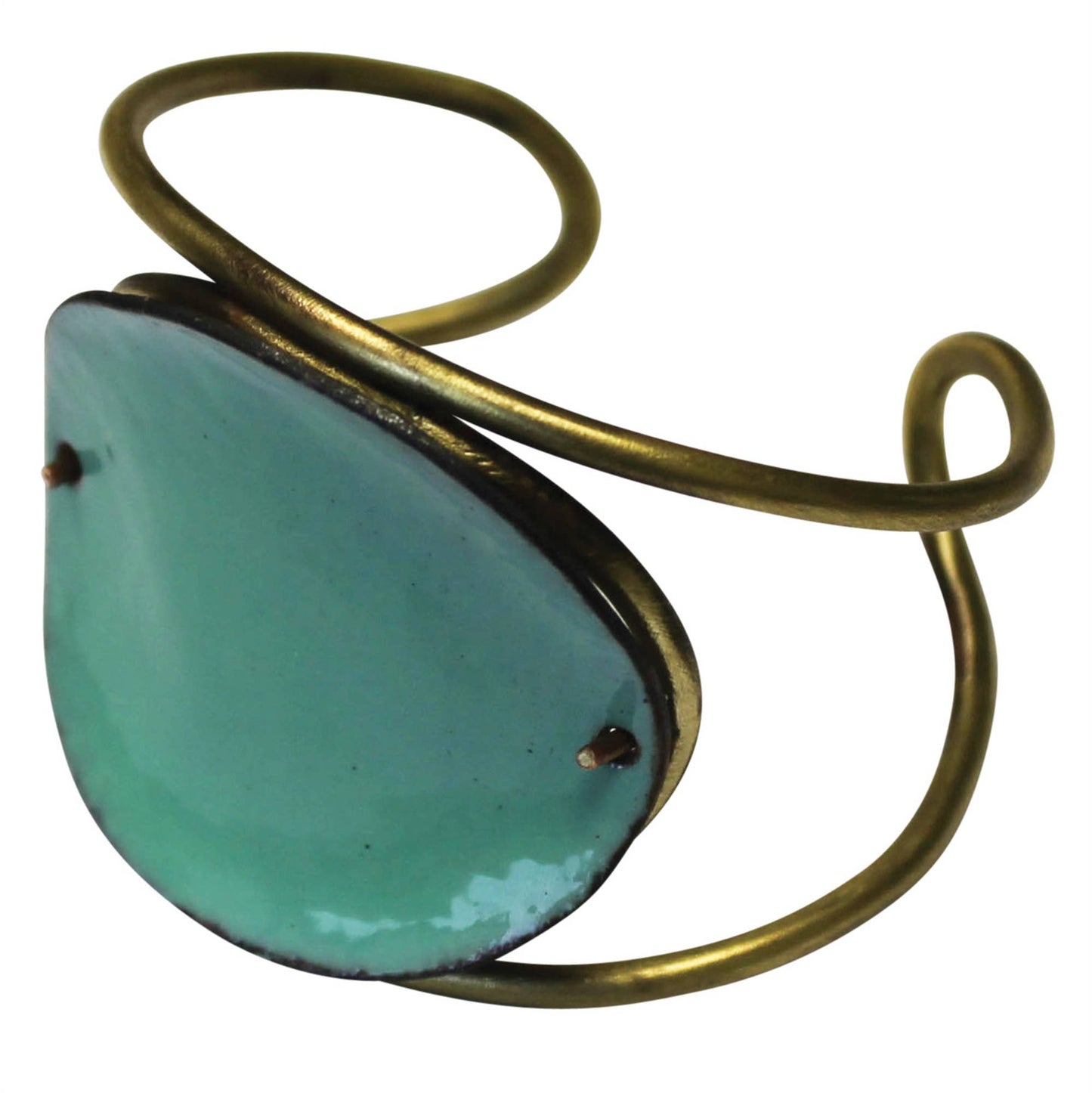 Donte Cuff, Aqua Enamel & Brass