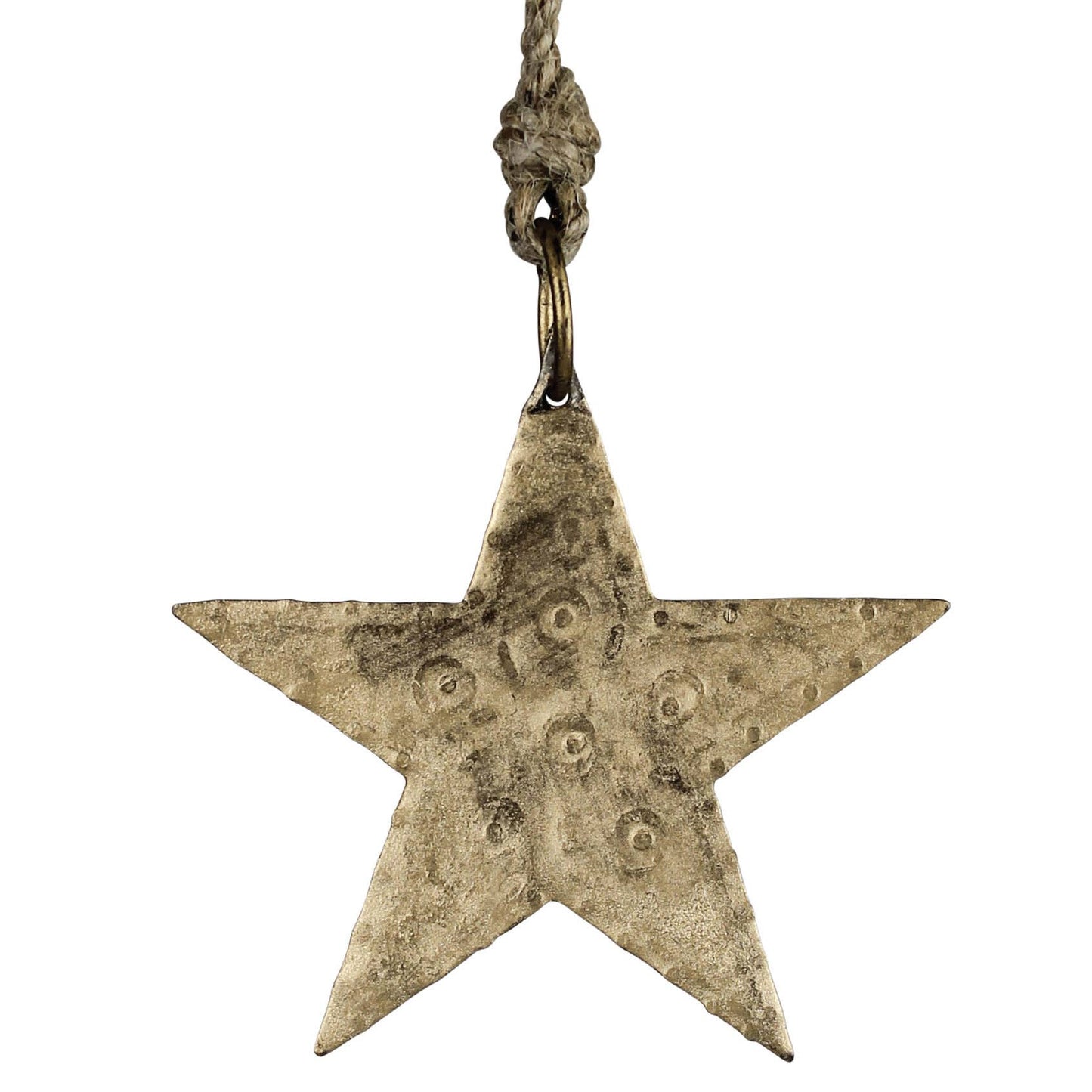 Pressed Star, Antique Brass - Sm.  4.5” rope hanger