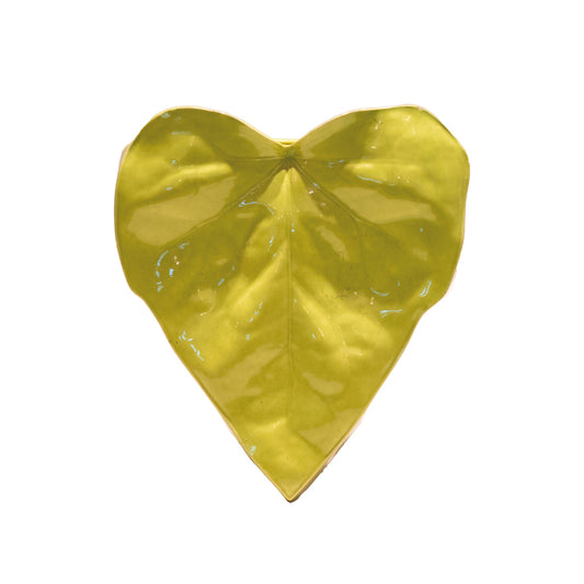 Chartreuse tropical Leaf hanging vase