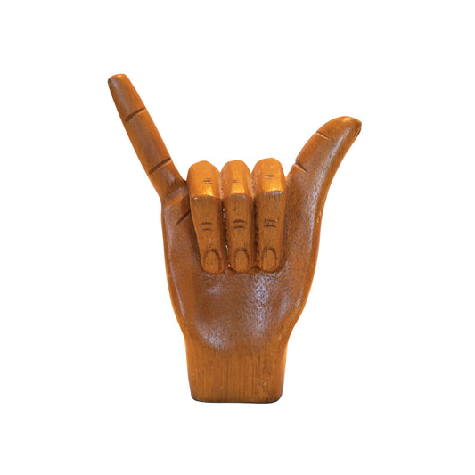 Monkey pod carved Shaka