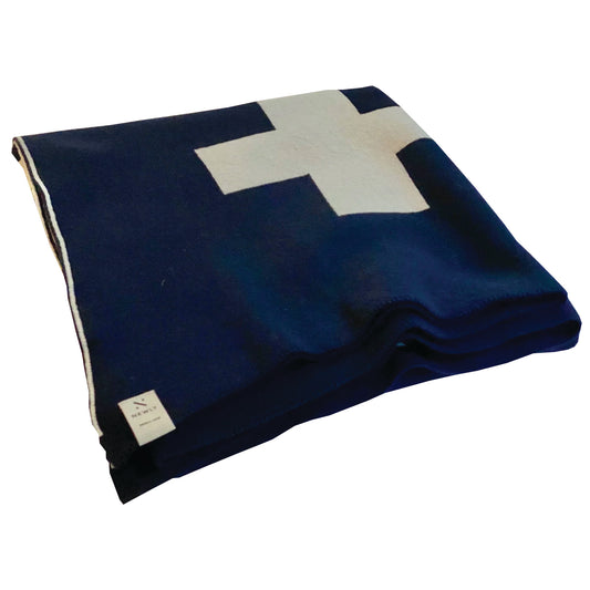 Cross Throw Blanket - Marine