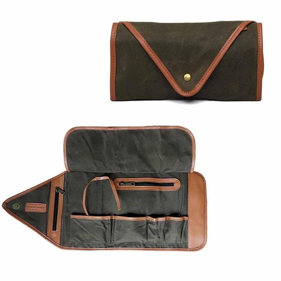 Canvas Roll-up Travel Clutch Organizer Multi-Use