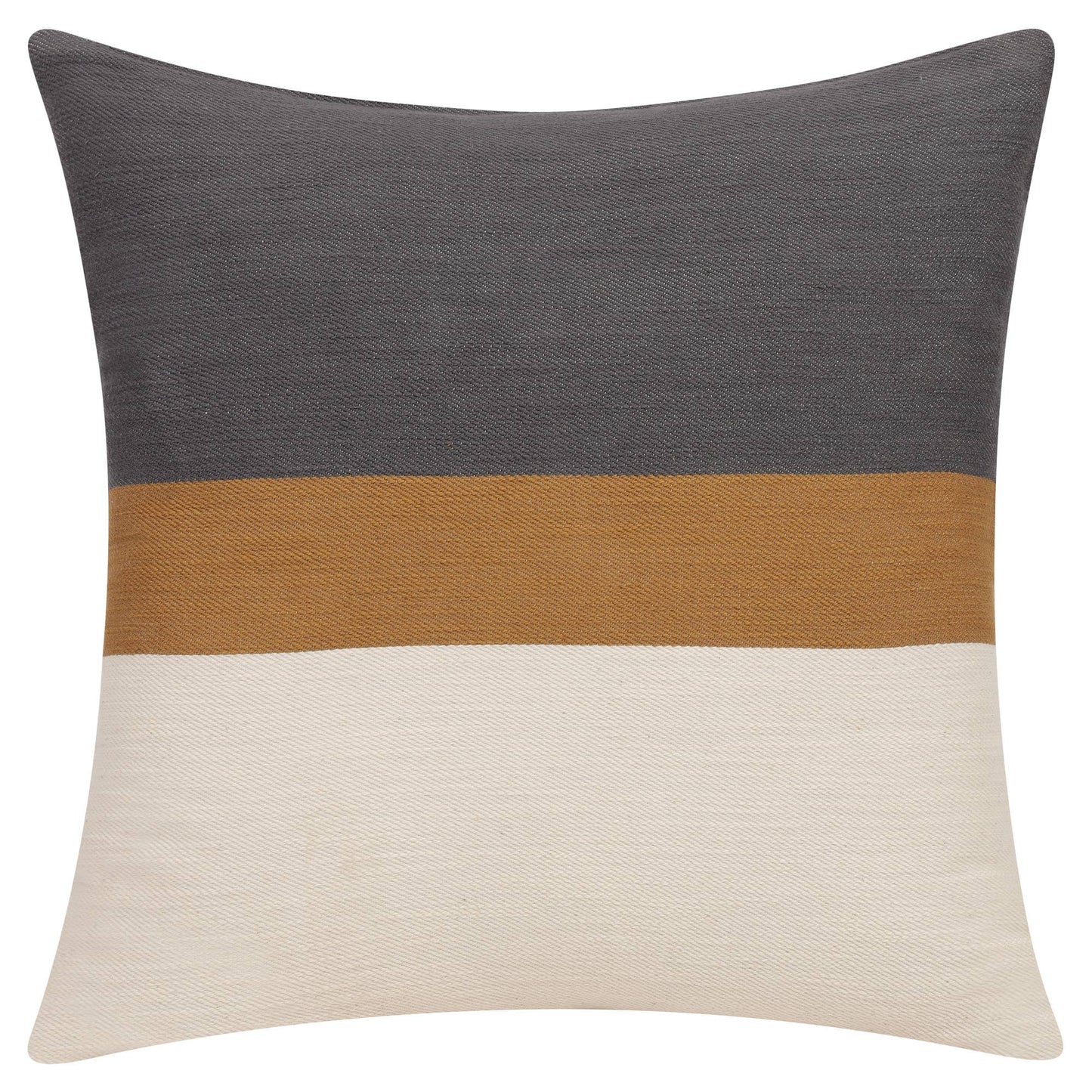 Hand-Woven Multi Striped Cotton Throw Pillow