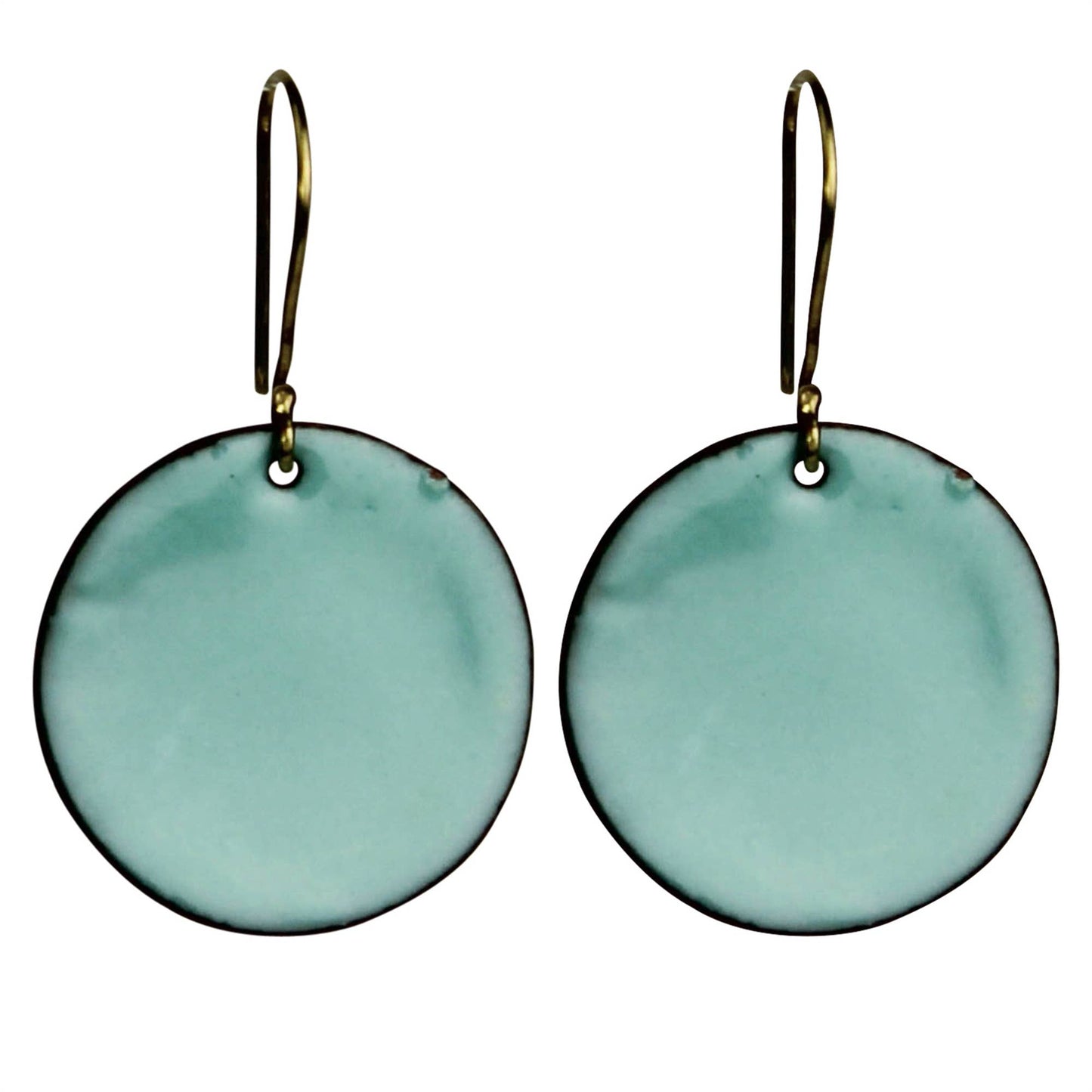 Earring - Round, Aqua